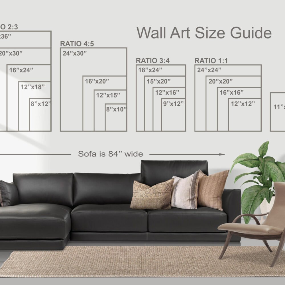 Vertical frame size mockup