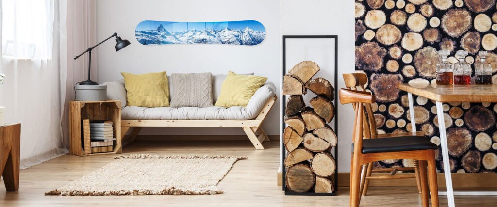 Snowboard wall art