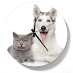 Happy Dog with his Friend In A Shape Of A Clock - Image 2