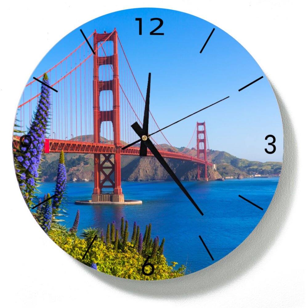 Print Of The Golden Gate - Golden Gates clock