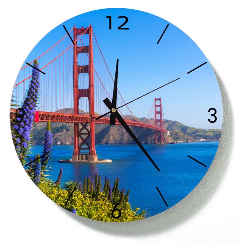 Print Of The Golden Gate - Golden Gates clock