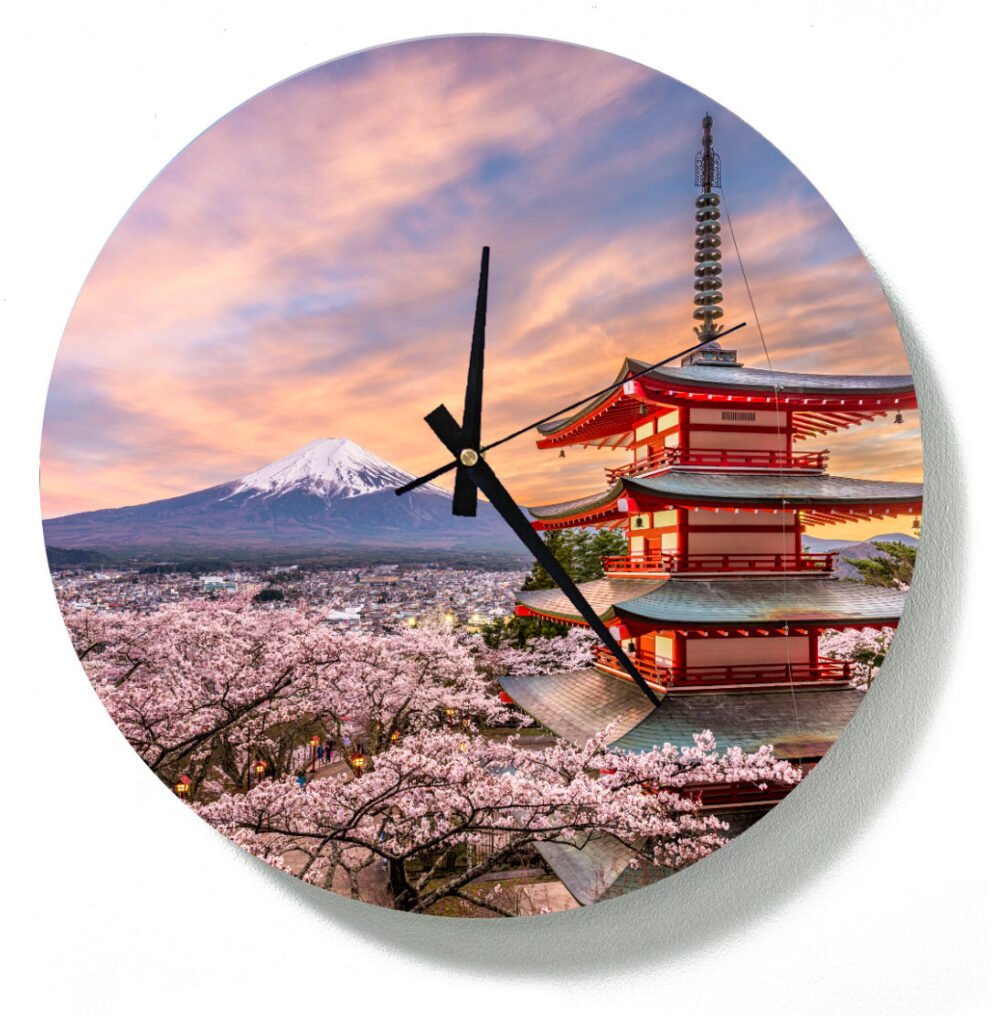 Acrylic Print Of Japan In A Shape Of A Clock | Wall Clock - Image 2