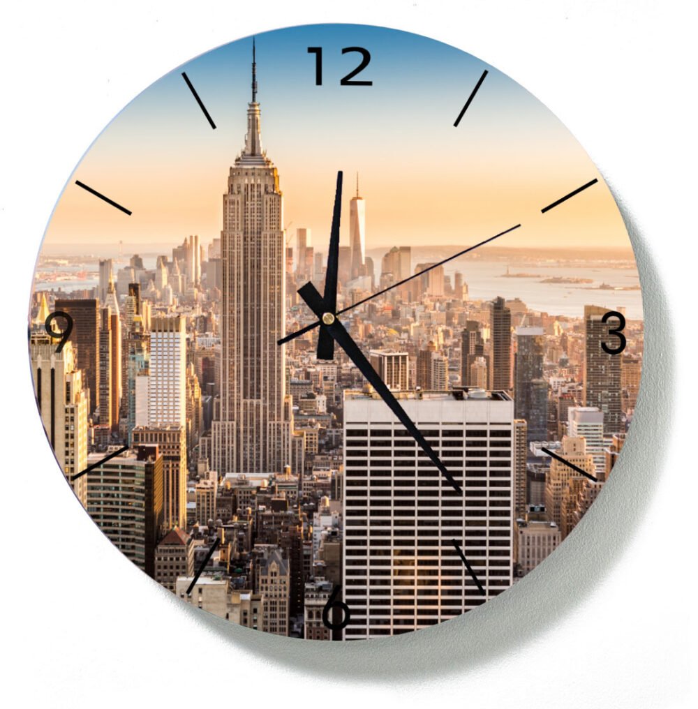 Acrylic Print Of New York - Mockup Horloge New York