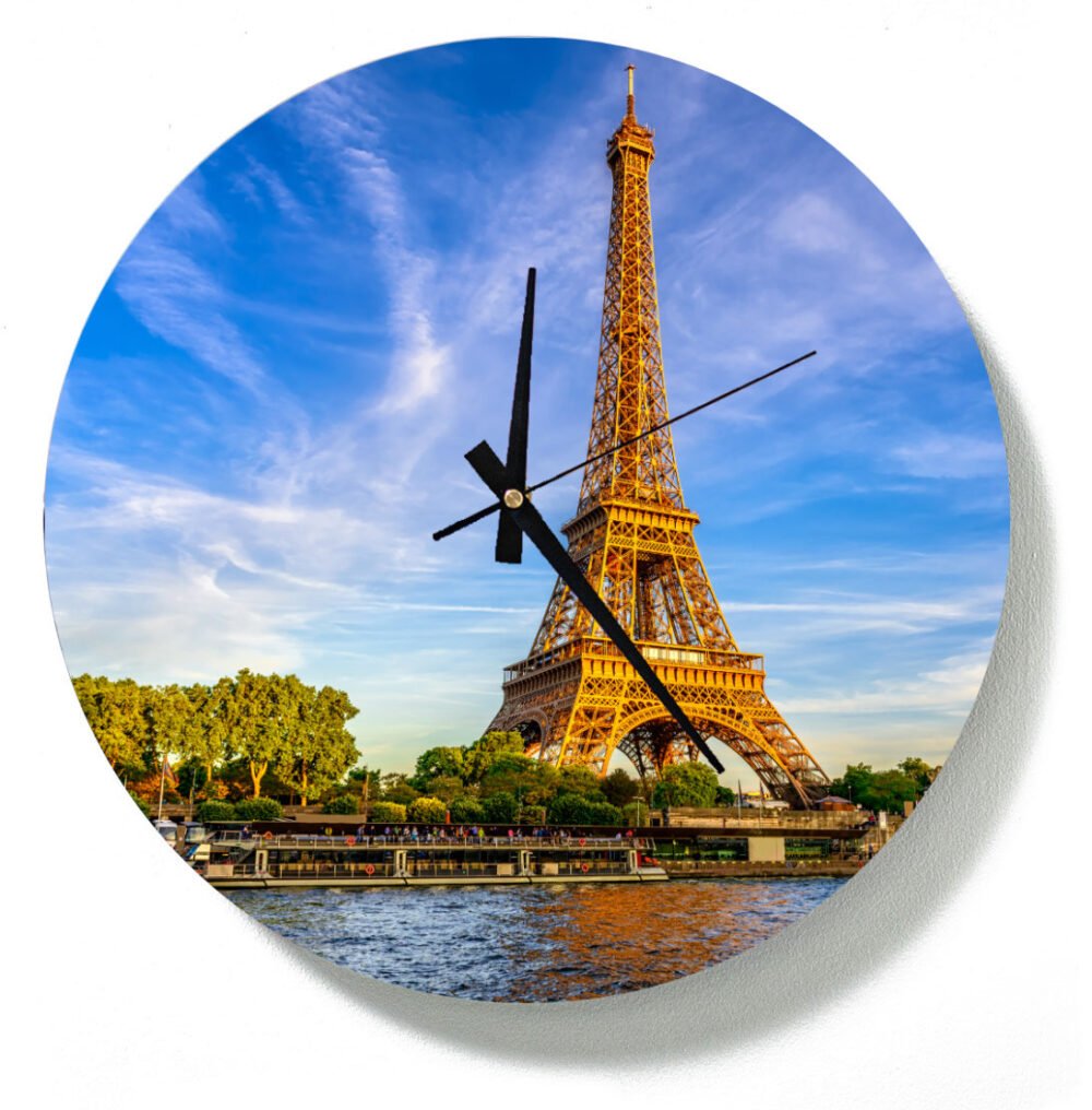 Print of Paris In A Shape Of a Clock | Acrylic Wall Clock - Image 2