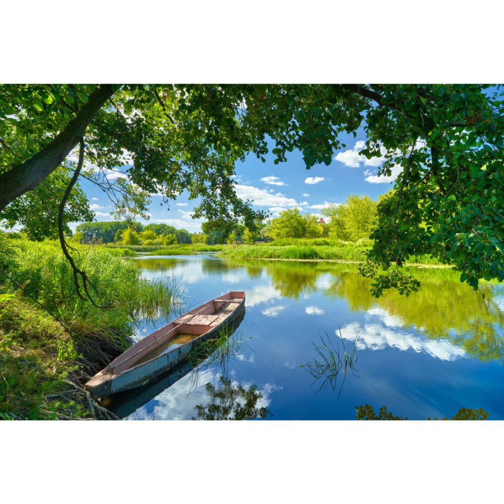 Green Space With River boat in Poland