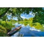 Green Space With River boat in Poland