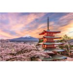 Mount Fuji In Spring, Japan, on canvas