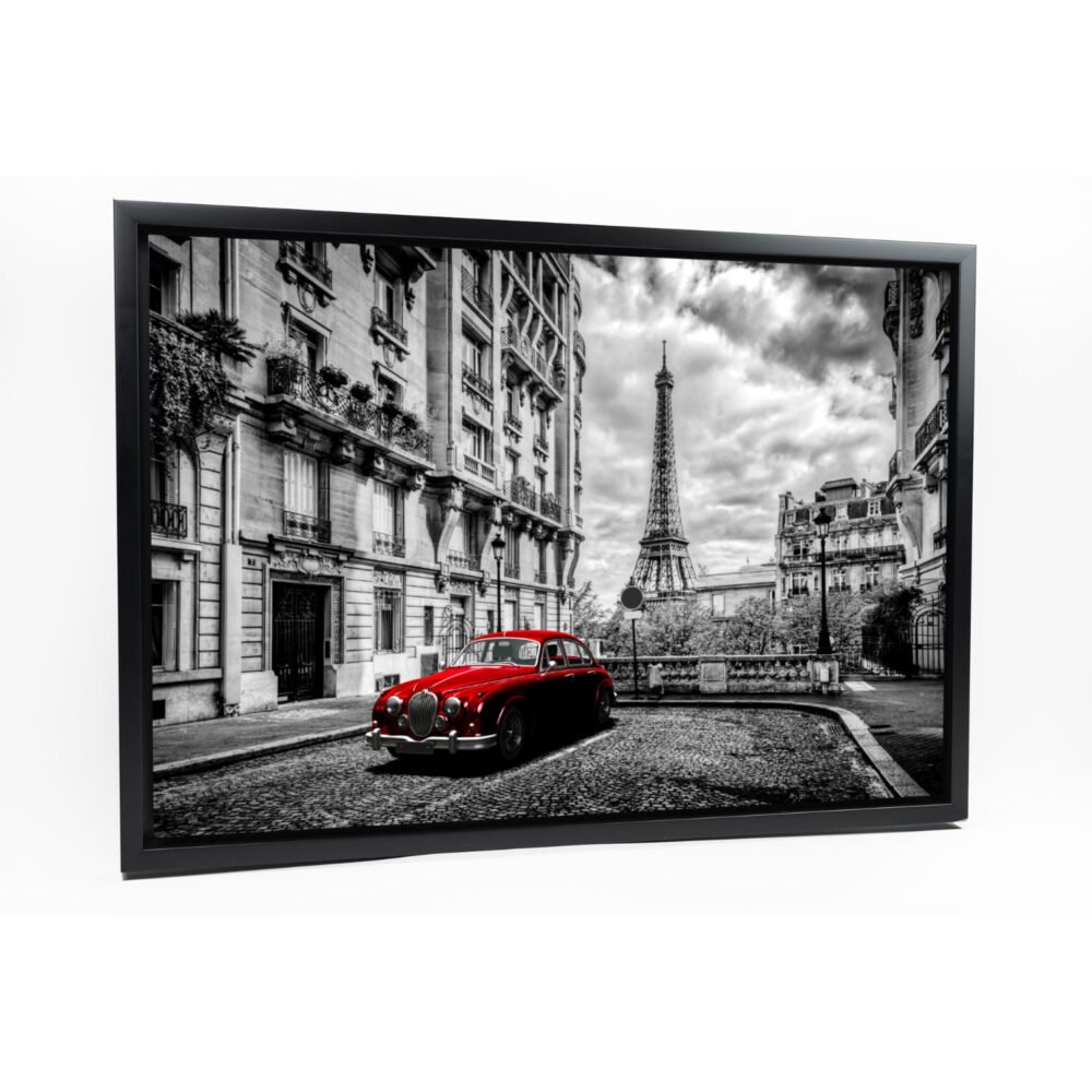 Eiffel Tower Paris in Black and white - Floating Frame