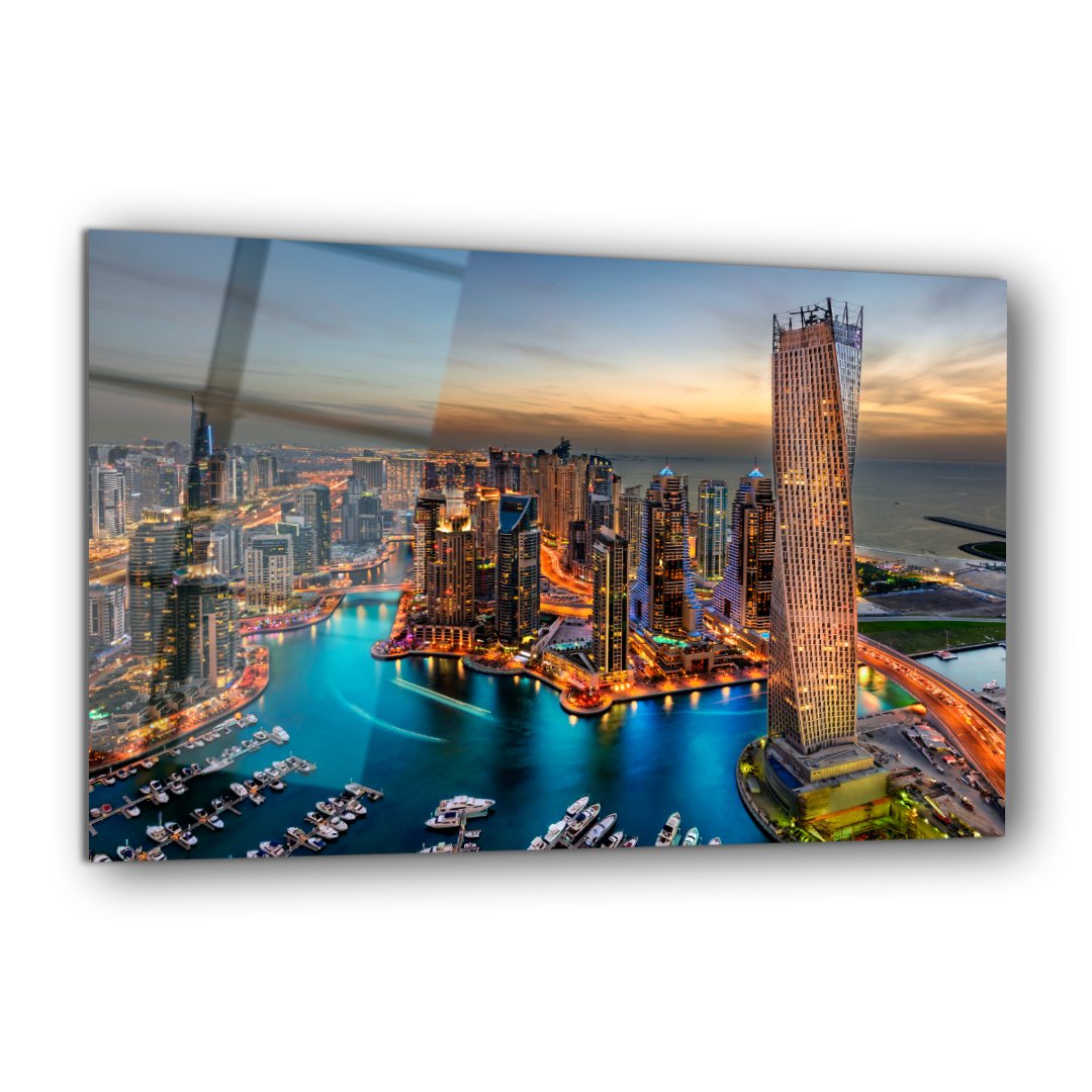 Dubai Marina United Arab Emirates - HD Mertal Print