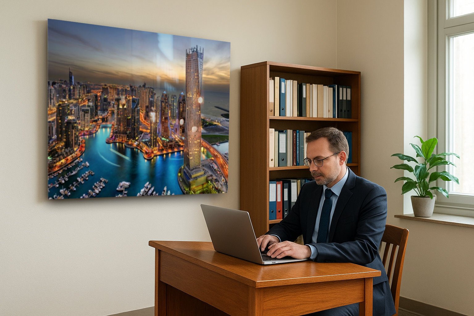 Dubai Marina United Arab Emirates - HD Metal Print - Image 2