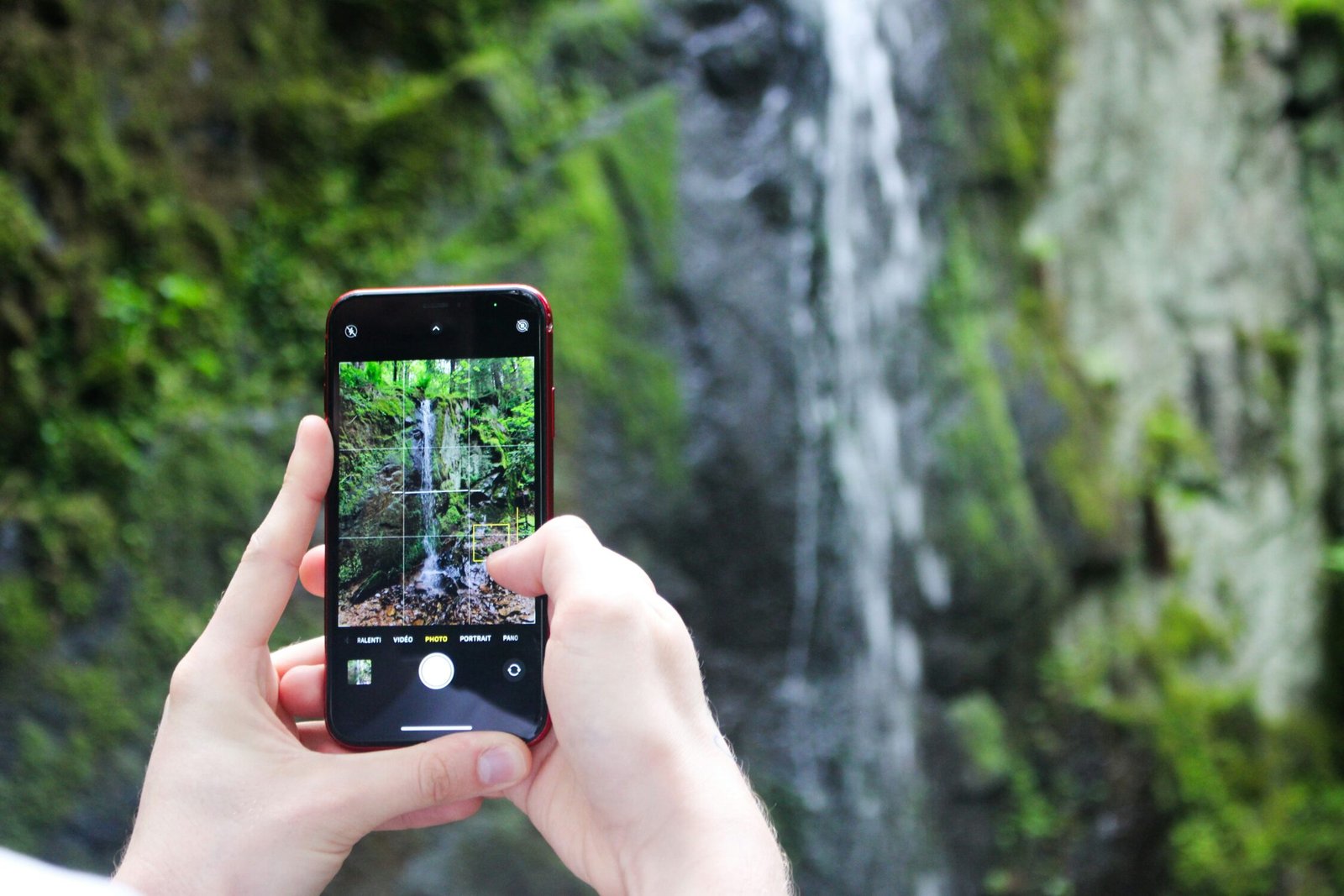photo of a water fall taken with a smartphone