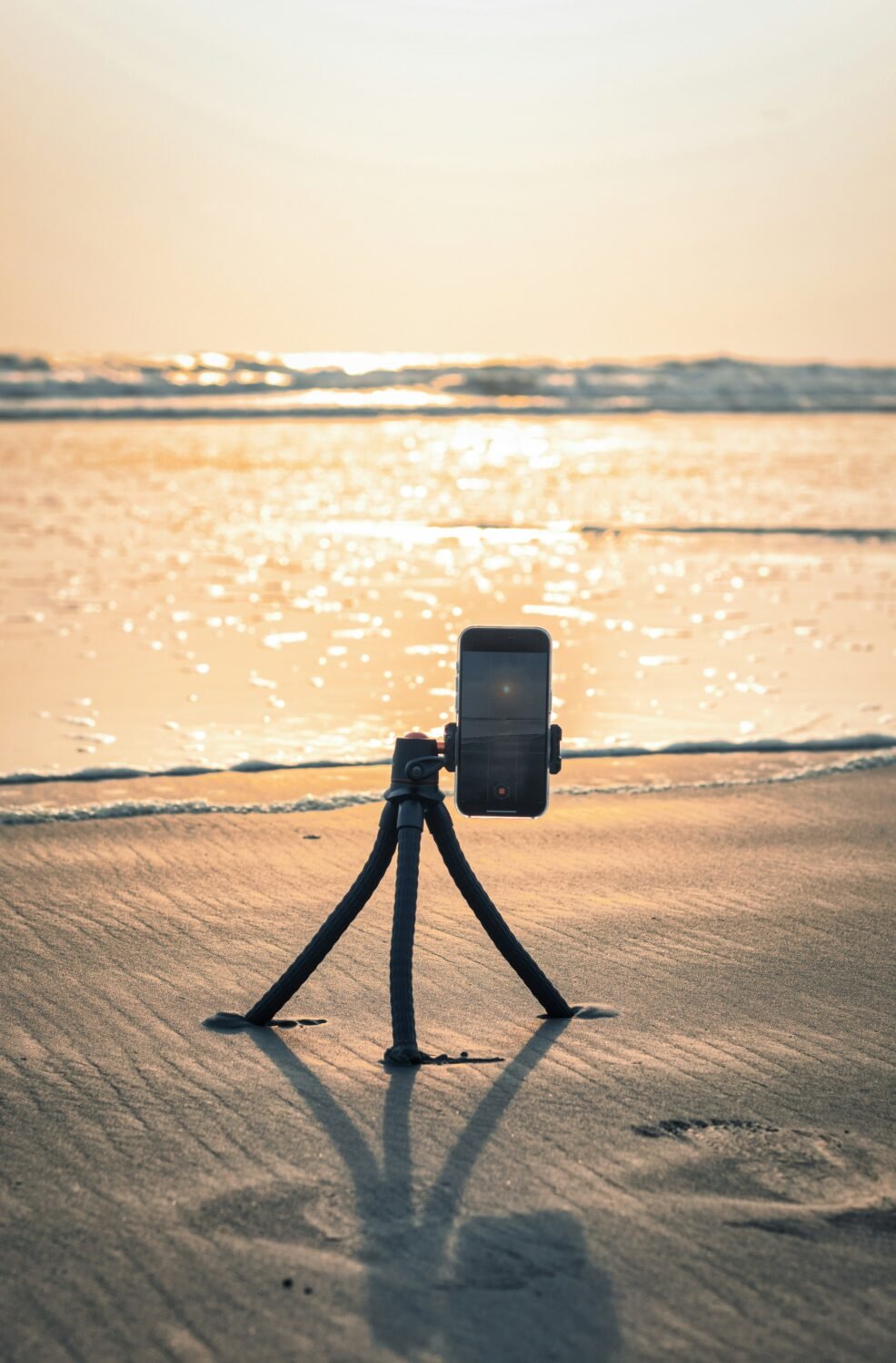 photographing ocean panorama with smartphone for custom acrylic surfboard print