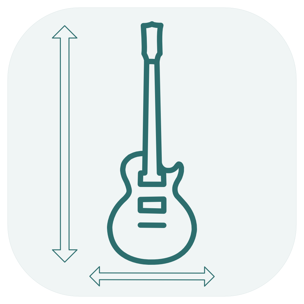 13x38" guitar size icon