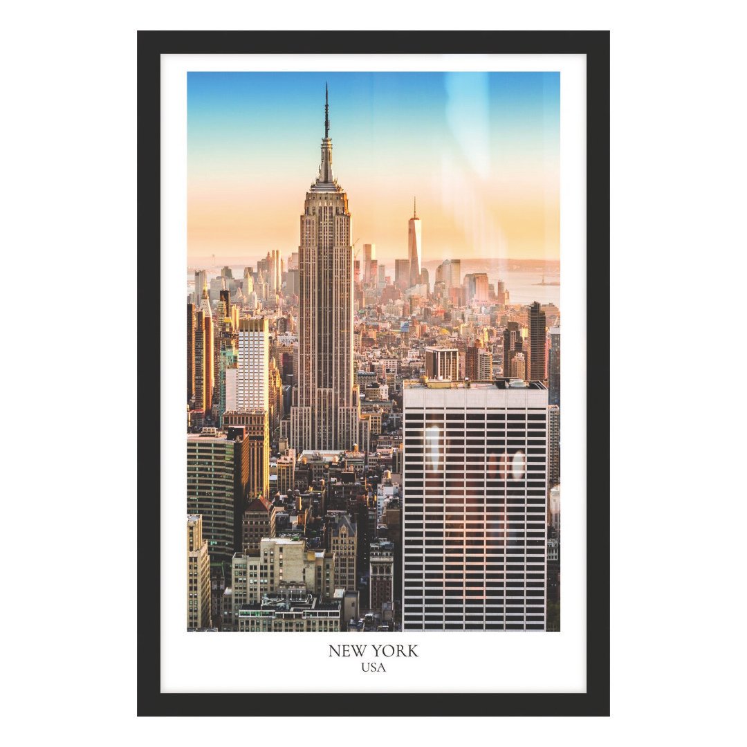 City Photo Print of new york, framed, 16X24"