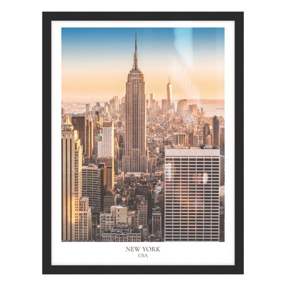 City Photo Print of new york, framed, 18X24"