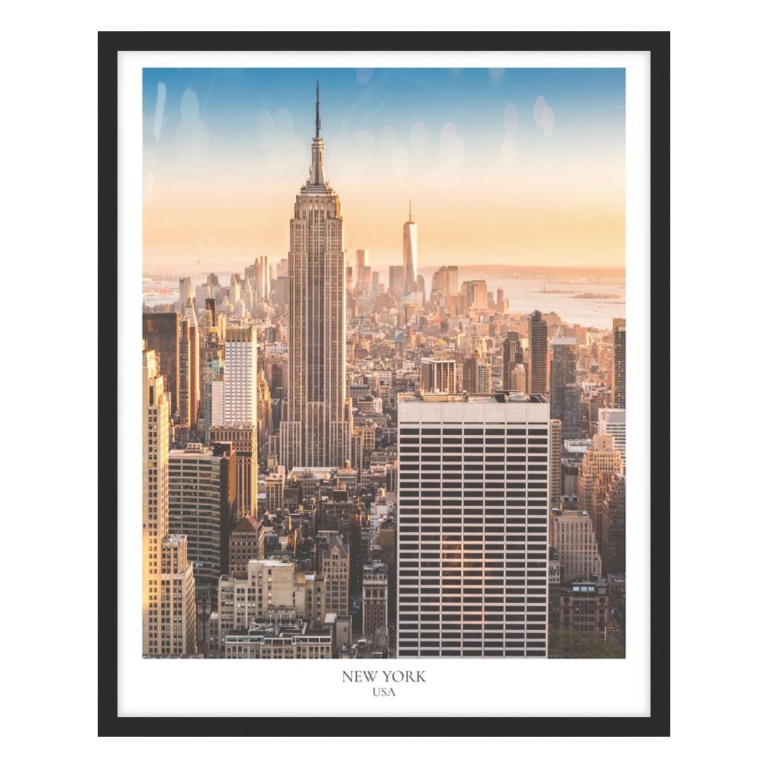 City Photo Print of new york, framed, 16X20"