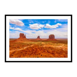 Monument Valley Art Print Framed Mat Black 36x24 - printmyjourney.com - Montreal