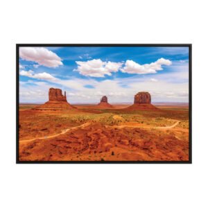 Monument Valley Framed Canvas Black 30x20 - printmyjourney.com - Montreal