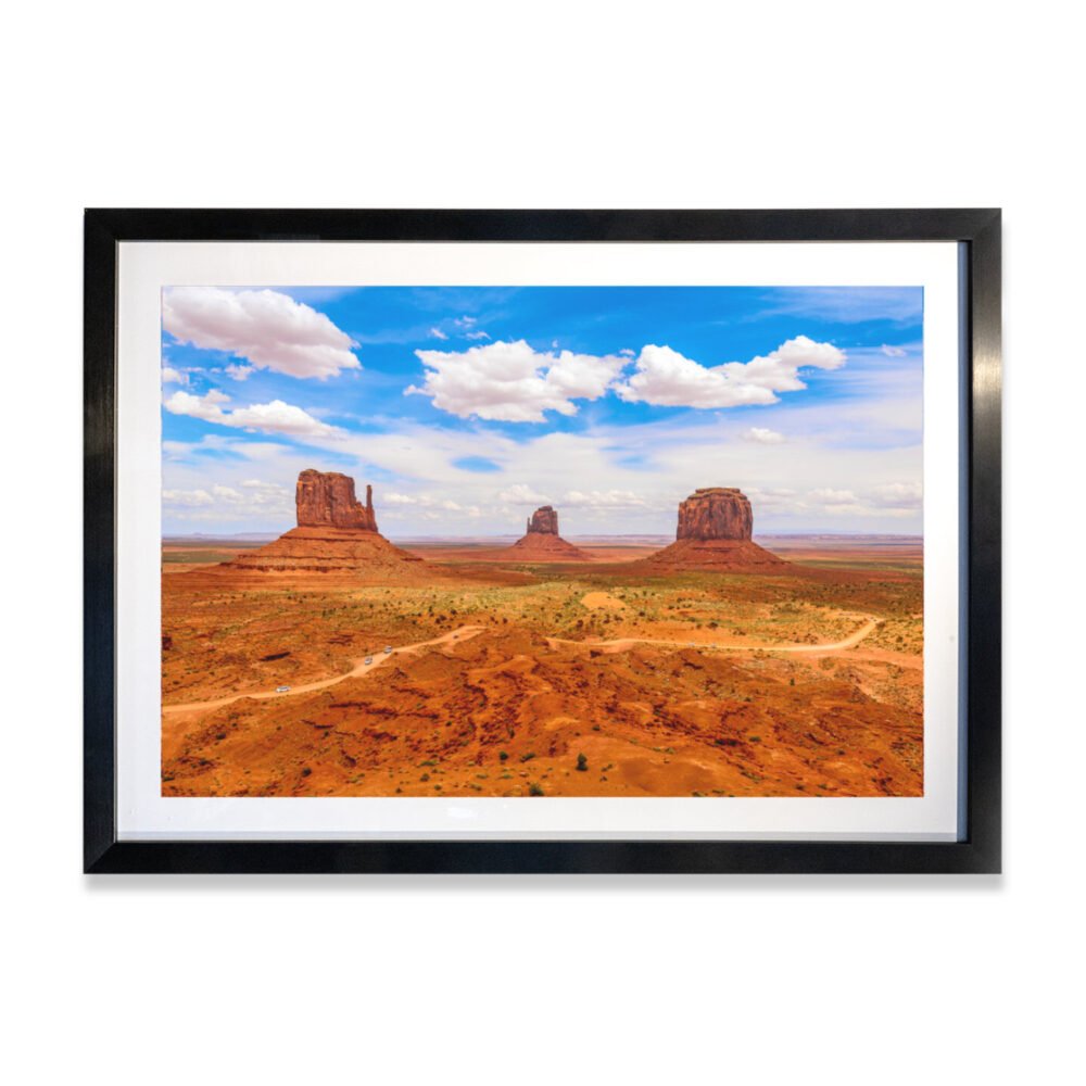 Monument Valley panel black 30x20 - printmyjourney.com - Montreal