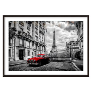Paris Art Print Framed Mat Expresso 36x24 - printmyjourney.com - Montreal, Canada