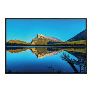 Vermilion Lake Framed Canvas Black 30x20 - printmyjourney.com - Montreal, Canada