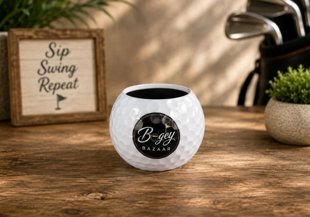 one golf ball shot glass